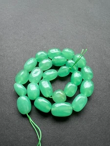 Green Chrysoprase Nugget Beads 15'' Smooth Tumbled Gemstones for Jewery - Picture 1 of 8