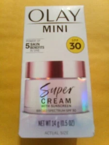 Olay MINI SUPER CREAM con protezione solare AMPIO SPETTRO SPF 30 0,5 oz - Foto 1 di 1