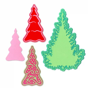 Sizzix Thinlits Die Set 7PK - Fairy Set Background Trees by Jorli Perine 662847 - Picture 1 of 2