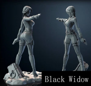 1/24 1/18 Black Widow Superhero Unpainted Unassembled Model Garage Kits - Picture 1 of 2