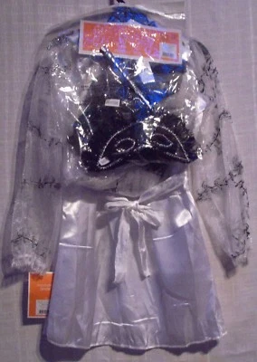 NOVO Fantasia de Halloween Noiva Monstro Grande 8-10 Menina 7+ Véu Glovetas Costuradas - Imagem 1 de 4