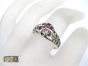 Ring Silver 875 star stamp size 8.5 vintage made in Soviet Union USSR - Picture 1 of 15