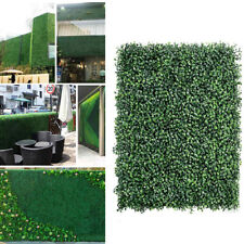 6PCS Artificial Green Boxwood Grass Panel Wall Fake Plant Hedge Background Decor