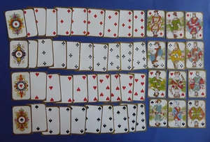 jeu de cartes a jouer complet 1860 lithographie Daveluy Frères boite d 'origine - Picture 1 of 11