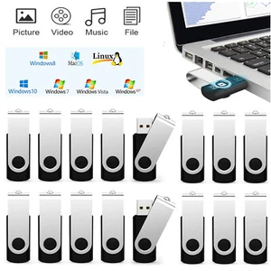 10/20/30 Stück 1GB Schwenken Flash Drive USB 2.0 Metall Speicherstick Datenstick - Bild 1 von 12