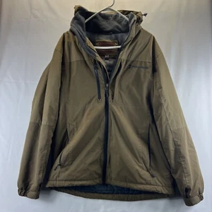 Free Country Brown Hooded Full Zip Comfort Winter Jacket Men's Size Medium - Picture 1 of 22