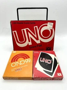 Vintage 1980 O’NO 99 (cards complete), 1979 Uno (complete) & Scorecards Game - Picture 1 of 7