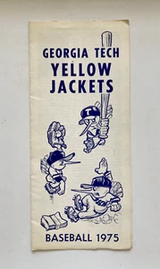 1975 Georgia Tech gelbe Jacken Baseball Medienführer - Bild 1 von 2