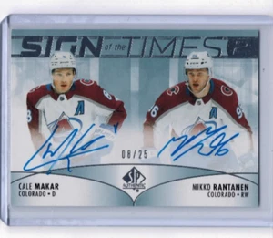 2023-24 SP Authentic Cale Makar Mikko Rantanen Dual SOTT Auto #ed 08/25 Jersey # - Picture 1 of 1