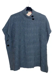 White Stuff Ivy Cable Knit Duck Egg Blue Poncho,One Size BNWT SP £69 - Picture 1 of 3