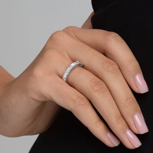 Certified Lab Grown Diamond Eternity Band Radiant Cut 4.0 mm 3 Ct 950 Platinum - Picture 1 of 10
