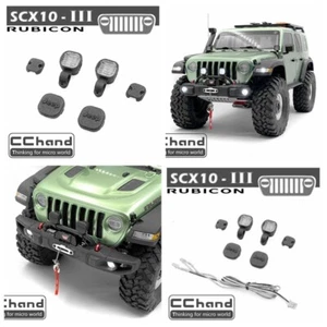 Foco delantero LED de nailon para AXIAL SCX10 III JEEP Rubicon Bumper 1/10 RC CAR - Imagen 1 de 5