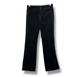 Calvin Klein Womens Corduroy Bootcut Pants Black Casual Comfort Size 8 Y2K - Picture 1 of 8