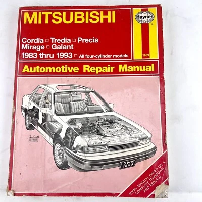 Haynes Mitsubishi Galant Mirage Cordia Precis 1983 1993 Repair Manual - Image 1 of 3