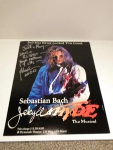 Sebastian Bach Signed Jekyll & Hyde Theater Poster - Skid Row - Picture 1 of 3