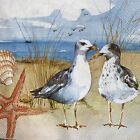 4 xSingle Paper Napkins/Decoupage/Craft/ Seagull On Beach Summer Sea Shells S125