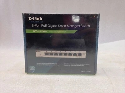 D-Link DGS-1100 8 Port PoE Gigabit Smart Managed Switch - DGS-1100-08P - Image 1 of 4