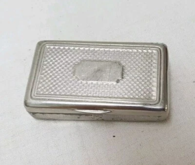 BOITE ANCIENNE TABATIÈRE PILULIER EN MÉTAL  CHROMÉ DÉBUT XXème  - Photo 1/4