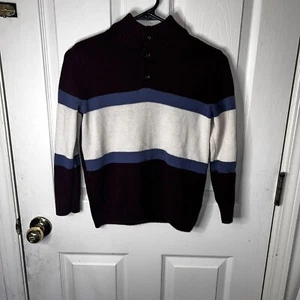 Sonoma Goods for Life Boy's Red/Blue Varsity Stripe Sweater Size 8 EUC - Picture 1 of 6