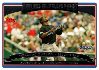 Orlando Hudson 2B Jays Topps Baseball Card # 245 2006 Rawlings Gold Glove Award - Image 1 of 2