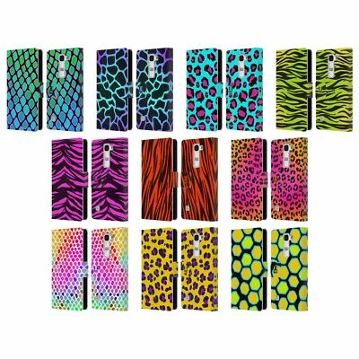 HEAD CASE DESIGNS MAD PRINTS LEATHER BOOK CASE & WALLPAPER FOR LG PHONES 2 - Image 1 of 4