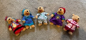 WINNIE the POOH DISNEY STORE LOT of 5 Feng Shui Bean Bag Plush Toys - Picture 1 of 16