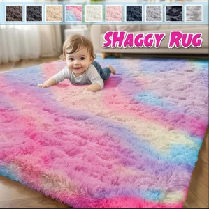Non Slip Shaggy Rugs Soft Fluffy Door Mats Indoor Fuzzy Thick Floor Carpets - Picture 1 of 44
