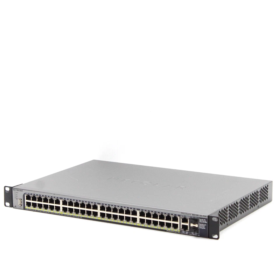 NetGear ProSafe M4100 50 POE V1H1 Managed Switch Layer 2+ 1Gbps 380W FSM7250P - Image 1 of 4