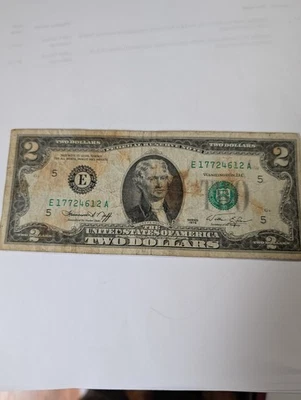 2 dollar bill history note-6/4/1772----1976 - Image 1 of 2