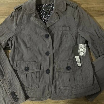 MARC JACOBS BLAZER JACKET ~ GRAY CORDUROY BUTTON UP~ SIZE 10 Foto 1 de 4
