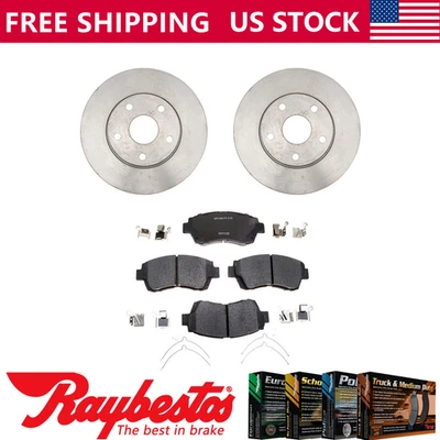 前套件制动转子 + 陶瓷垫和硬件适用于 1992 - 1995 雷克萨斯 SC300 — 第 1/4 张图片