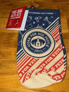 TITO'S VODKA "For Dog People" Canvas Flaschentasche Neu mit Etikett - Bild 1 von 2