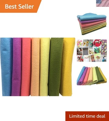 Flexible 1.4mm Thick Felt Fabric Squares - 7 Pack for Kids’ Crafting Adventures - Image 1 of 4