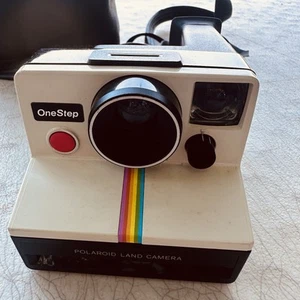 Polaroid One Step SX-70 Rainbow Stripe Camera & Bag - Tested, Works - Picture 1 of 7