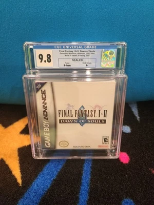 9.8 A+ FINAL FANTASY I & II DAWN OF SOULS H-Seam GBA GRADED CGC WATA VGA PSA - Image 1 of 2