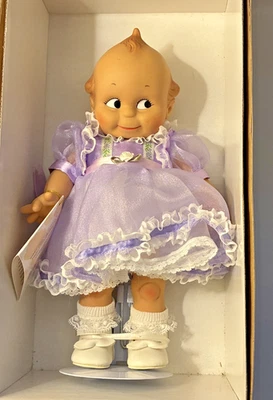 1999 Effanbee Kewpie Party Dress Doll 12" Romper V3003 with Box COA Stand - Image 1 of 4