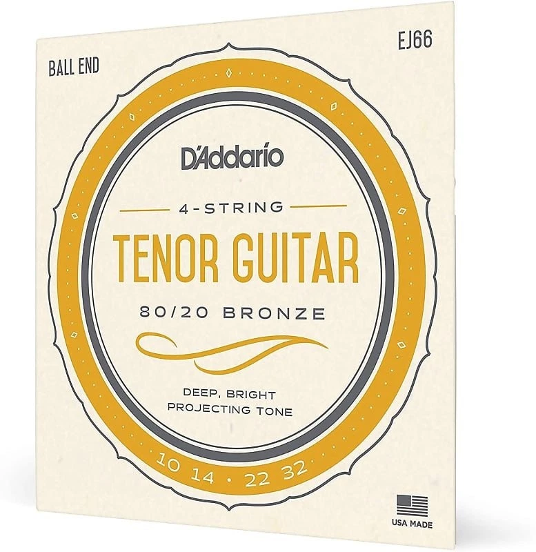 D'Addario Ball End 80/20 Bronze 4-String Tenor Guitar 10-32 Strings EJ66 - Image 1 of 1