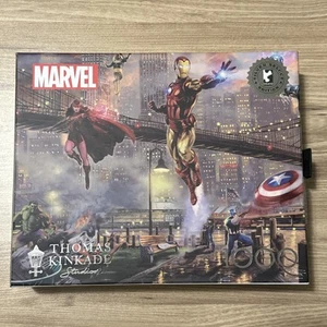 Thomas Kinkade Marvel Avengers Superhero 1000 Piece Jigsaw Puzzle Iron Man - Picture 1 of 2