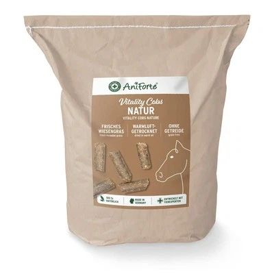 AniForte Vitality Cobs Natur für Pferde - Pferdefutter Heucobs aus Wiesengras - Bild 1 von 4