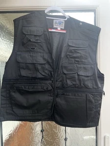 Mens Fishing Vest Body Warmer Gilet Multi Pocket Hiking Waistcoat Utility - Picture 1 of 3