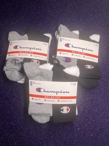 Champion Socks Men’s Crew Shoes Size 6-12 | **18 Pack** Combo Multi Colored - Picture 1 of 1