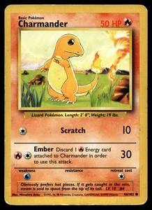 Charmander 046/102 Pokemon Base Set Unlimited Non Holo (MP) - Bild 1 von 2