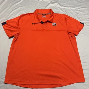 Camisa Polo Auburn University Tigers Para Hombre 3XL Naranja Under Armour HeatGear - Imagen 1 de 12