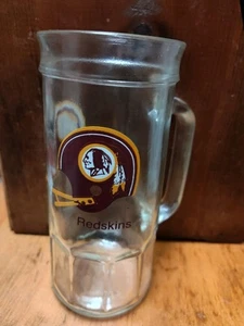 Vintage 1980's Washington Redskins NFL Football Fisher Peanuts Glass Mug O Nuts - Bild 1 von 4