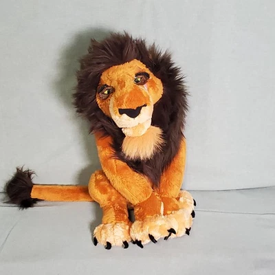 Juguete de peluche sentado Walt Disney World de los parques de Disney cicatriz del rey león Foto 1 de 4