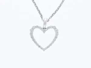 Colgante collar precio superior 0,30 ct. Diamantes oro 750 valor 3.200 EUR Deta - Imagen 1 de 7