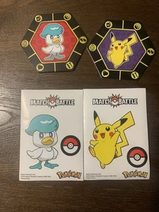 2023 Pikachu McDonalds Happy Kids Meal Pokémon Quaxly Match Battle Sticker Flip - Bild 1 von 1