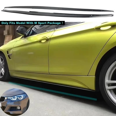 For 2012-2018 BMW 3 Series M Sport F30 F31 Side Skirts Extension Splitter Pair - Image 1 of 4