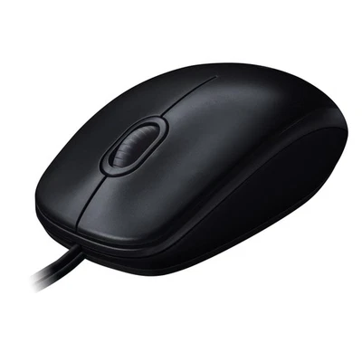 Logitech M100 Wired USB Mouse 3 Buttons 1000 DPI Optical Tracking, For left and - Image 1 of 4