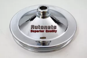 Chrome Steel GM Single Groove Power Steering Pump Pulley Key Way 5/8" Shaft Deep - Bild 1 von 1